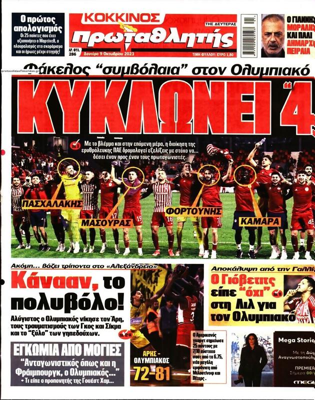 Πρωτοσέλιδο Πρωταθλητής