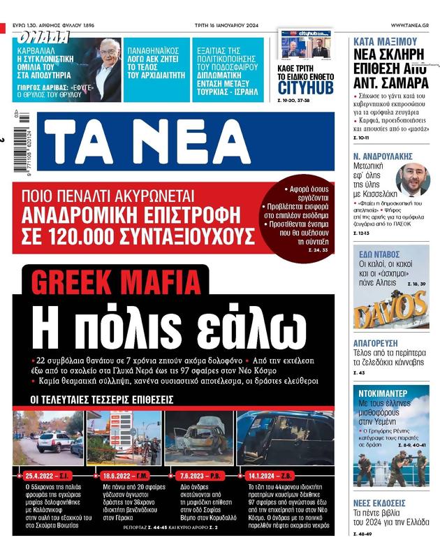 Πρωτοσέλιδο Τα Νέα