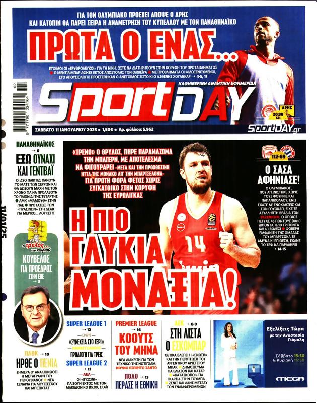 Πρωτοσέλιδο SportDay